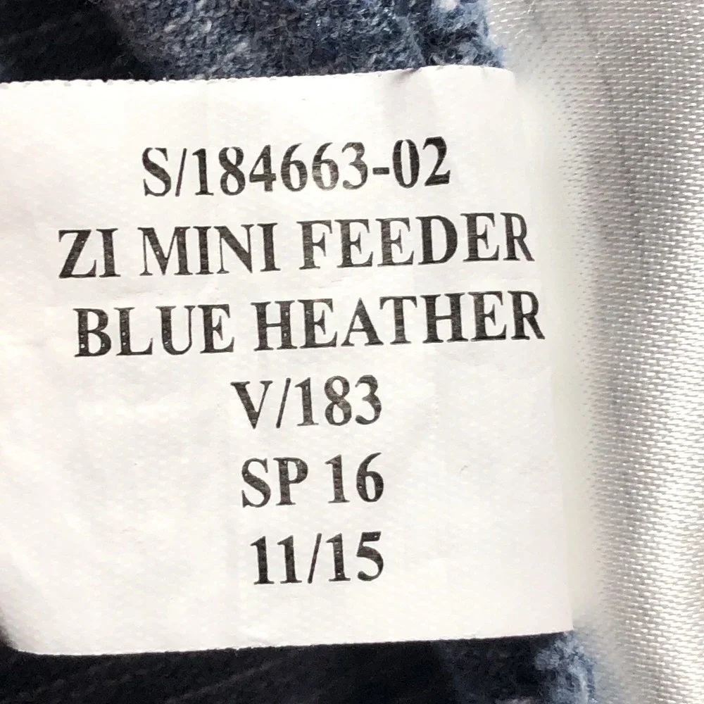 Banana Republic Mens L Polo Shirt Blue Heather Stripe Elephant Logo 184663-02